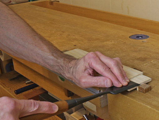 using paring chisel