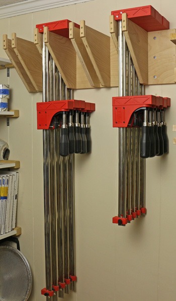 rack for parallel jaw clamps