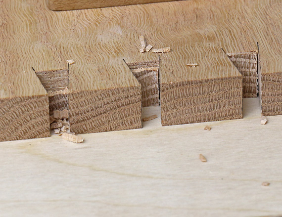 chopping dovetails