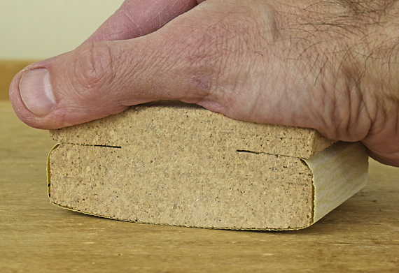 curved cork sanding block
