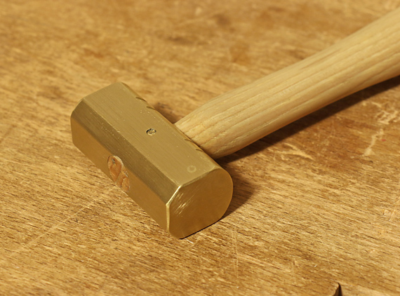 brass plane iron adjustment hammer