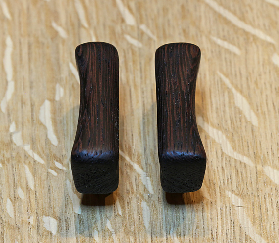 pair of wooden handles for cabinet