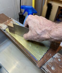 Now let’s prepare a hand scraper, part 1